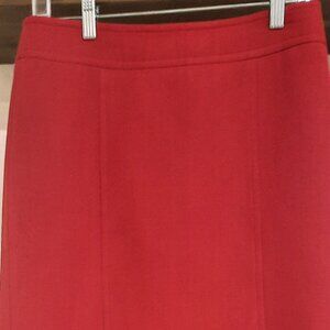 Talbots 4 - Classic Dark Red Pencil Skirt - Carwash Pleats